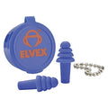 Quattro(TM) Reusable Foam Ear Plugs, Flanged Shape, 25 dB, Blue, 50 PK
