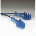 Fusion Reusable Corded Ear Plugs, Metal Detectable, Flanged Shape, NRR 25 dB, M, Blue, 100PK