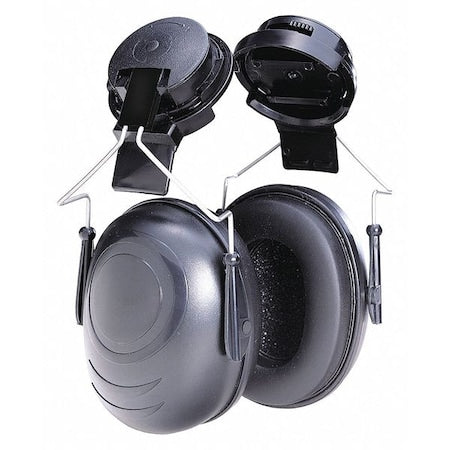 Sound Star Hard Hat Mounted Ear Muffs, 24 dB NRR, General Purpose, Black