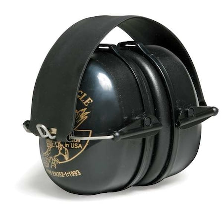 Golden Eagle Folding Ear Muffs, 27 dB NRR, General Purpose, Black