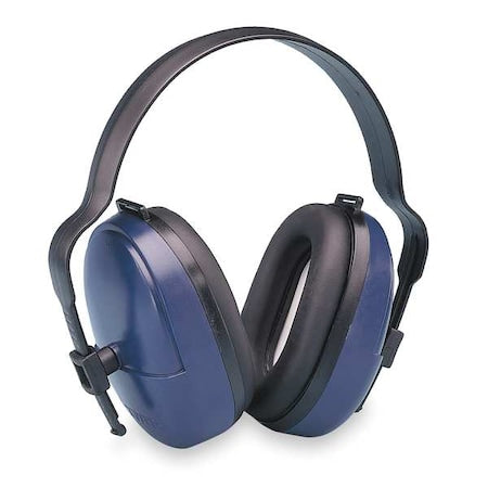 ValueMuff Over-the-Head Ear Muffs, 25 dB NRR, Electrically Insulated, Black/Blue