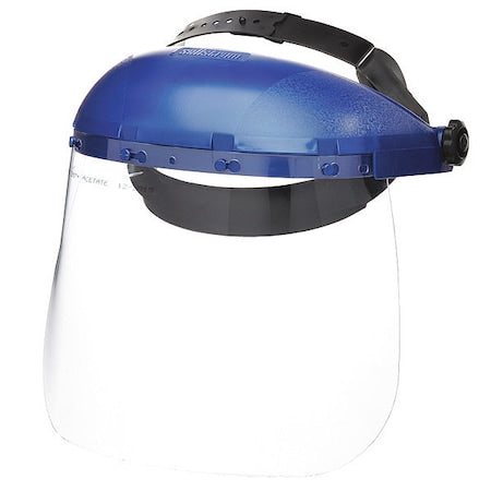 Ratchet Face Shield Assembly, Clear Visor, 8" Height, Ratchet Suspension, Uncoated Lens