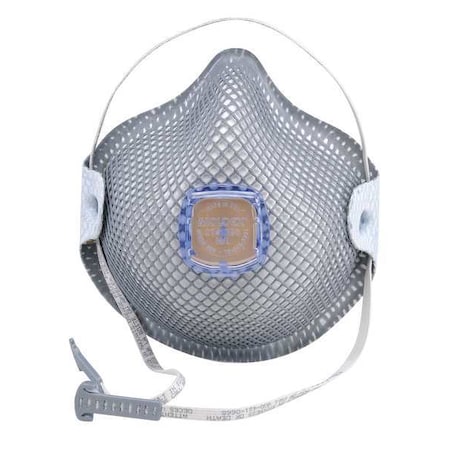 Disposable Respirator, R95, Particulate Respirator w/Ventex Valve, HandyStrap, Molded, M, PK 10
