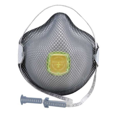 Disposable Respirator, R95, Nuisance Organic Vapors w/Ventex Valve, HandyStrap, Molded, M, PK 10