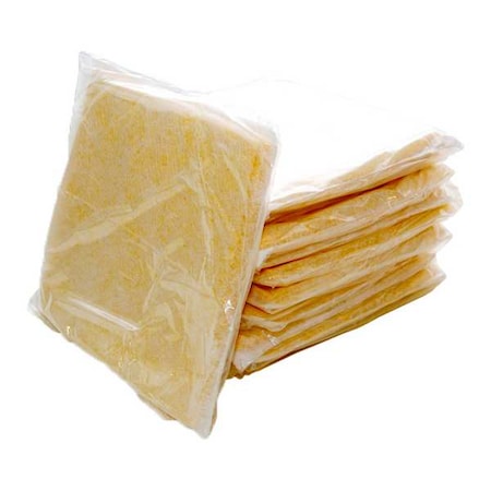 Sorbent Pad, 6 gal, 12 in x 12 in, Harsh Chemicals, Yellow, Polypropylene