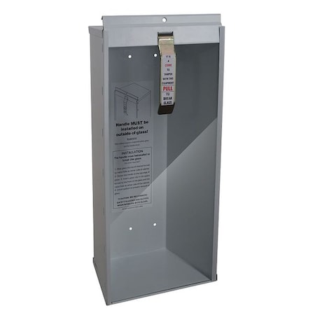 Fire Extinguisher Cabinet, Surface Mount, 20 7/8 in Height, 10 lb