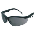 KD3 Reader Safety Glasses, Black Wraparound Frame, 1.5 Diopter, Gray Lens, Anti-Scratch Coating