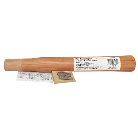 Drilling Hammer Handle, 10 1/2 In Hickory