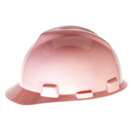 V-Gard Front Brim Hard Hat, Slotted, Cap Style, Type 1, Class E, Staz-On Pinlock Suspension, Pink