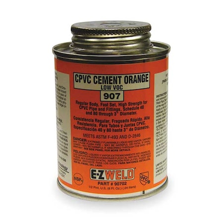 CPVC Cement, 8 Oz, Orange