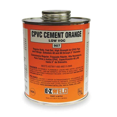 CPVC Cement, 32 Oz, Orange