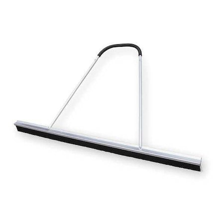84 in Sweep Face Push Broom, Stiff, Synthetic, Black