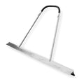 84 in Sweep Face Push Broom, Stiff, Synthetic, Black