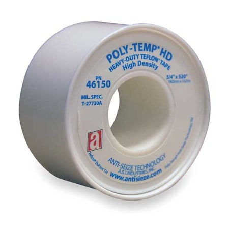 Thread Sealant Tape, 1/2 In. W, 520 In. L