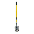 Round Point Mud/Sifting Shovel, 14 ga #2 Blade, Steel Blade, Forward Turn Step, 48 in L Yellow