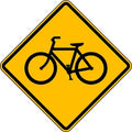 Bike Crossing Pictogram Traffic Sign, 24 in H, 24 in W, Aluminum, Diamond, No Text, W11-1-24DA