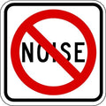 Noise Prohibition Traffic Sign, 18 in H, 18 in W, Aluminum, Square, English, T1-5735-EG_18x18