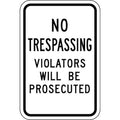 Traffic Sign, 18 in H, 12 in W, Aluminum, Vertical Rectangle, English, NT-034-12HA
