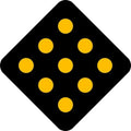 Hazard Marker Traffic Sign, 18 in Height, 18 in Width, Aluminum, Diamond, No Text