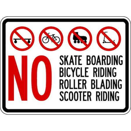 Traffic Sign, 18 x 24In, R and BK/WHT, BI-023-24HA