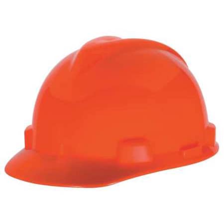 V-Gard Front Brim Hard Hat, Cap Style, Type 1, Class E, Staz-On Pinlock Suspension, Hi-Viz Orange