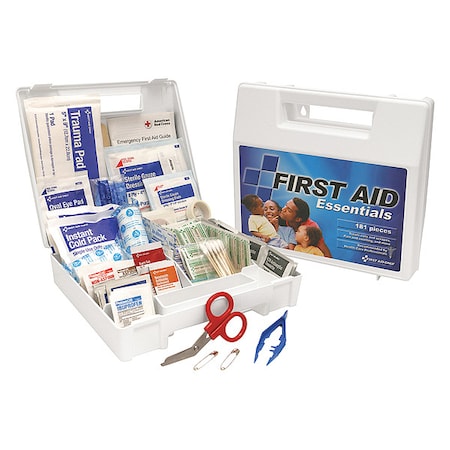First Aid Kit and Housing, Plastic 180 Components, 10 People Served