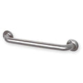 Straight Grab Bar, 18" L, Stainless Steel, Unfinished