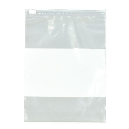 Reclosable Bag, Slide Seal, 9 in L, 6 in W, 3 mil Thick, Low Density Polyethylene (LDPE), Clear