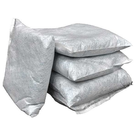 Sorbent Pillow, 10 gal, 10 in x 10 in, Universal, Gray, 20 PK