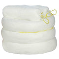 Sorbent Boom, 28 gal, 5 in x 10 ft, Oil, White, 4 PK