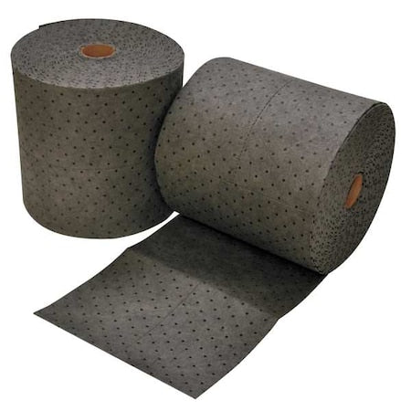 Sorbent Roll, 64 gal, 16 in x 150 ft, Universal, Gray, 2 PK