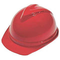 Hard Hat, V-Gard 500, Polyethylene, 6 Point Ratchet, Type 1, Class C, Red