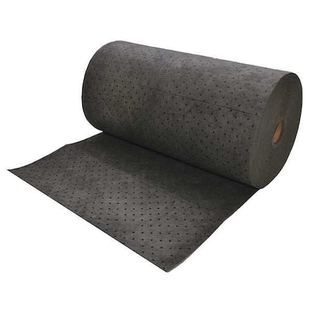 Sorbent Roll, 64 gal, 32 in x 150 ft, Universal, Gray, Polypropylene