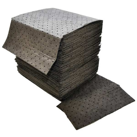 Sorbent Pad, 27 gal, 16 in x 18 in, Universal, Gray, 100 PK
