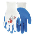 Coated Gloves, Latex, Textured, Palm, Not Tested Abrasion Level, White, XL (10) 1 PR