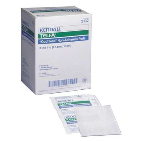 Non-Stick Pad w/Adhesive, 4x3In, PK100