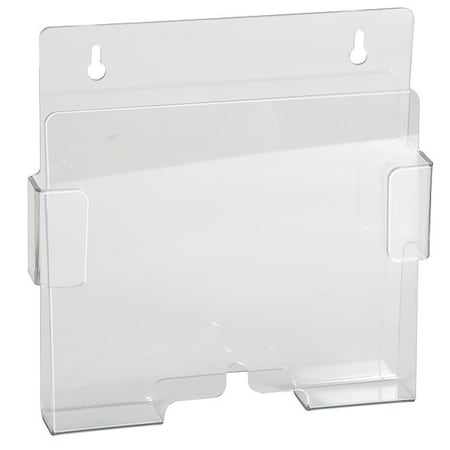 Glove Box Dispenser, Holds 2 Boxes, Clear, PETG Plastic