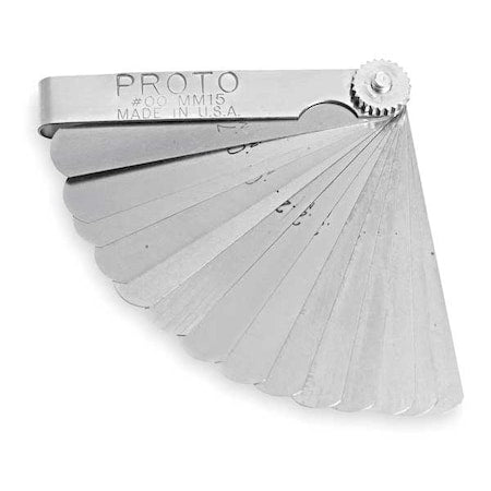 Feeler Gauge Set, Dimension Type Metric