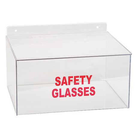 Safety Glasses Dispenser, Tray, 20 Pairs, PETG, 7 in H x 11 7/16 in W x 9 1/2 in D, Clear