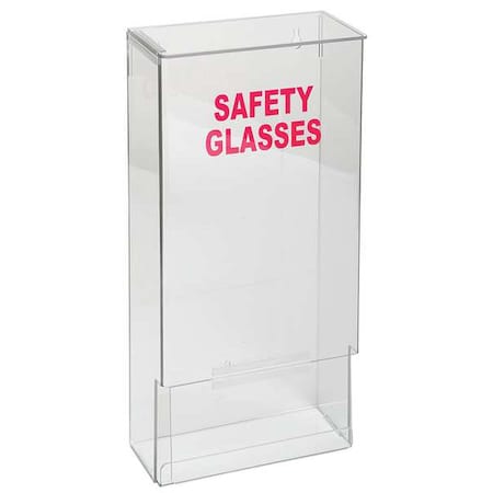 Safety Glasses and Goggles Dispenser, Stack Tower, 20 Pairs, PETG, 15 3/4 in H x 8 in W x 4 in D