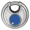 Padlock, Keyed Alike, Partially Hidden Shackle, Disc Stainless Steel Body, Stainless Steel Shackle
