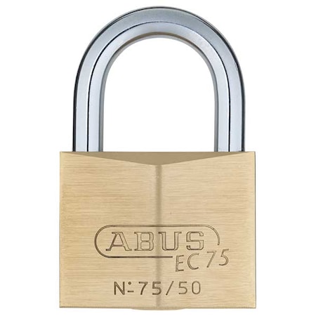 Padlock, Keyed Different, Standard Shackle, Square Brass Body, Steel Shackle, 13/32 in W