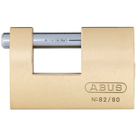 Padlock, Keyed Alike, Shutter Shackle, Brass Body, Steel Shackle, 13/16 in W
