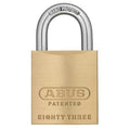 Padlock, Keyed Different, Standard Shackle, Square Brass Body, Steel Shackle, 15/16 in W