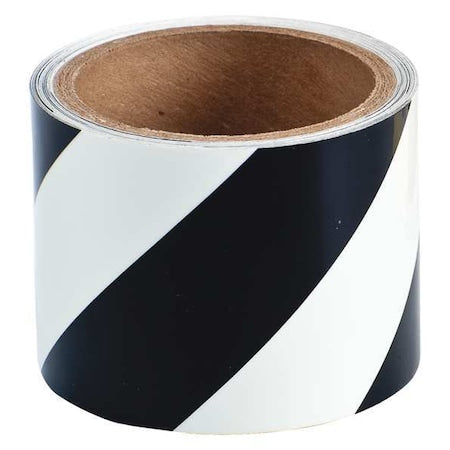 Floor Marking Tape, Polyester, No Legend, Black, 3 in W., 8 mil Thickness