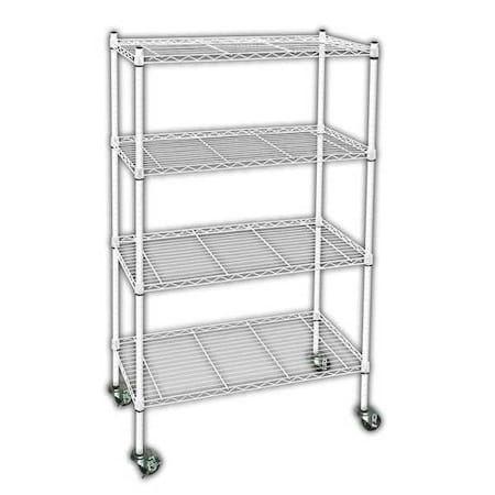 Wire Cart, 4 Shelf, L48 x W24 x H67 In.