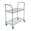 Wire Cart, 2 Shelf, 41x18x39 zinc, In.