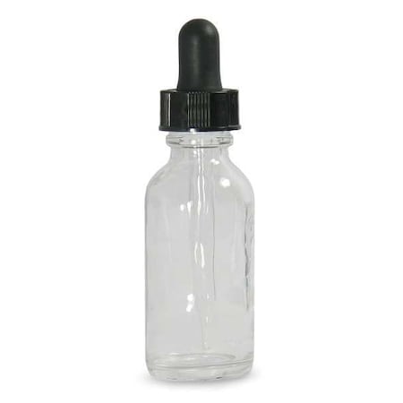 Dropper Bottle, 60mL/2oz, Clear, Round, PK24
