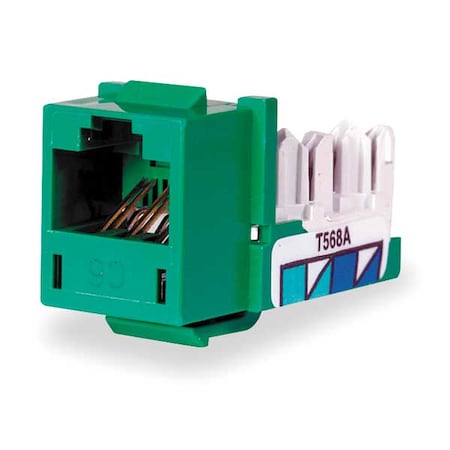Modular Jack, 0.875 in H, Green