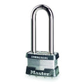 Padlock, Keyed Alike, Long Shackle, Rectangular Steel Body, Steel Shackle, 3/4 in W